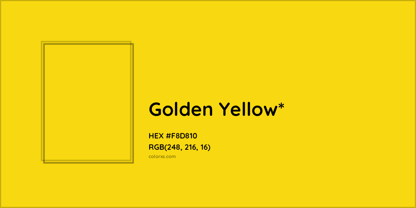 HEX #F8D810 Color Name, Color Code, Palettes, Similar Paints, Images