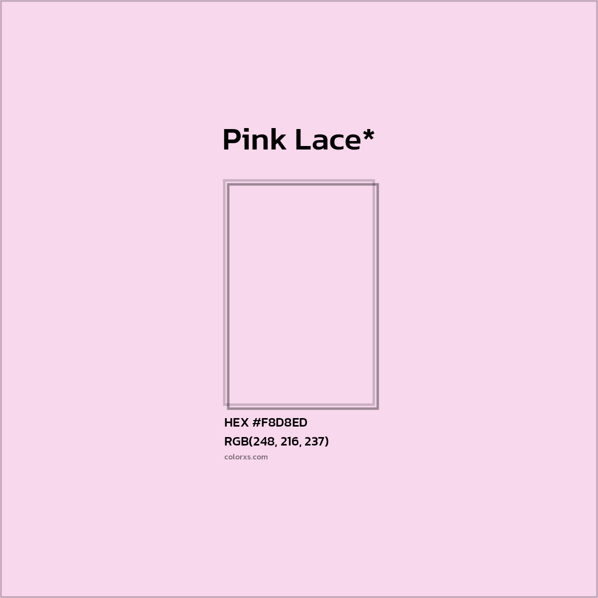 HEX #F8D8ED Color Name, Color Code, Palettes, Similar Paints, Images