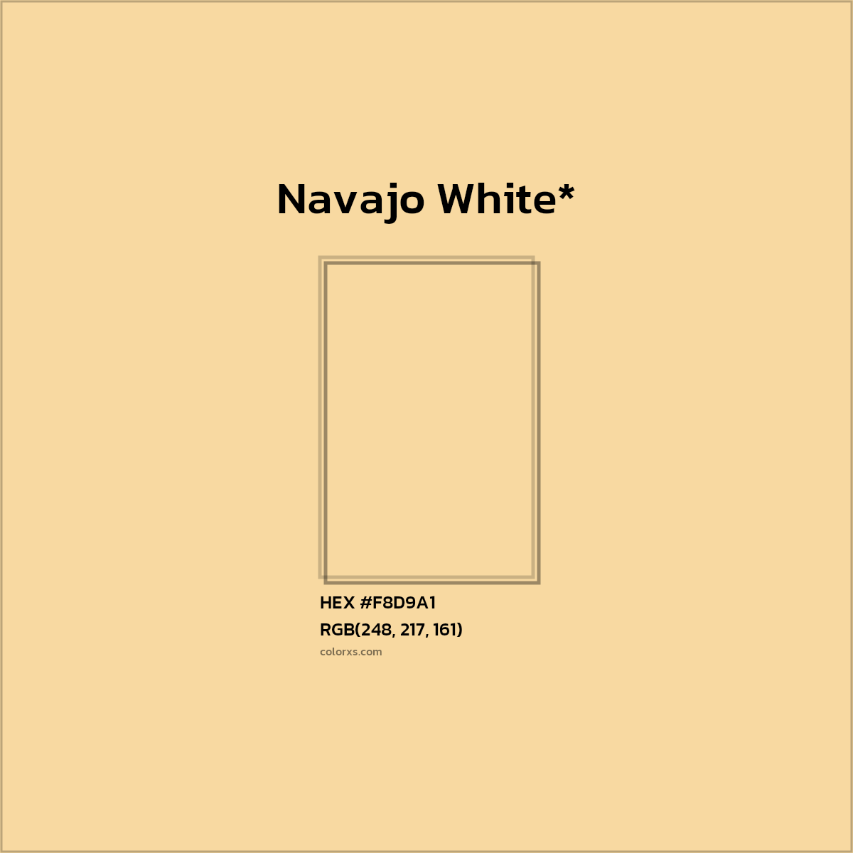 HEX #F8D9A1 Color Name, Color Code, Palettes, Similar Paints, Images