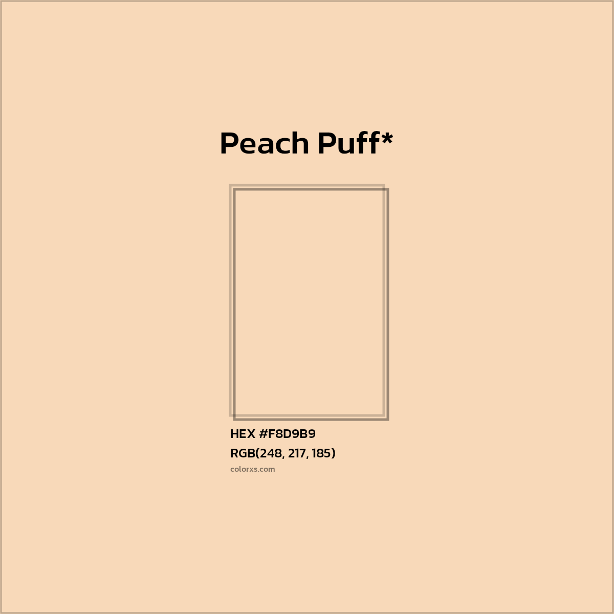 HEX #F8D9B9 Color Name, Color Code, Palettes, Similar Paints, Images