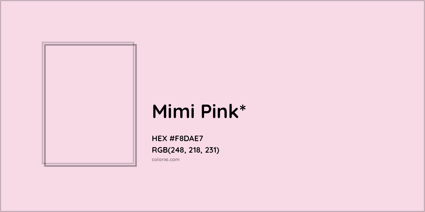 HEX #F8DAE7 Color Name, Color Code, Palettes, Similar Paints, Images
