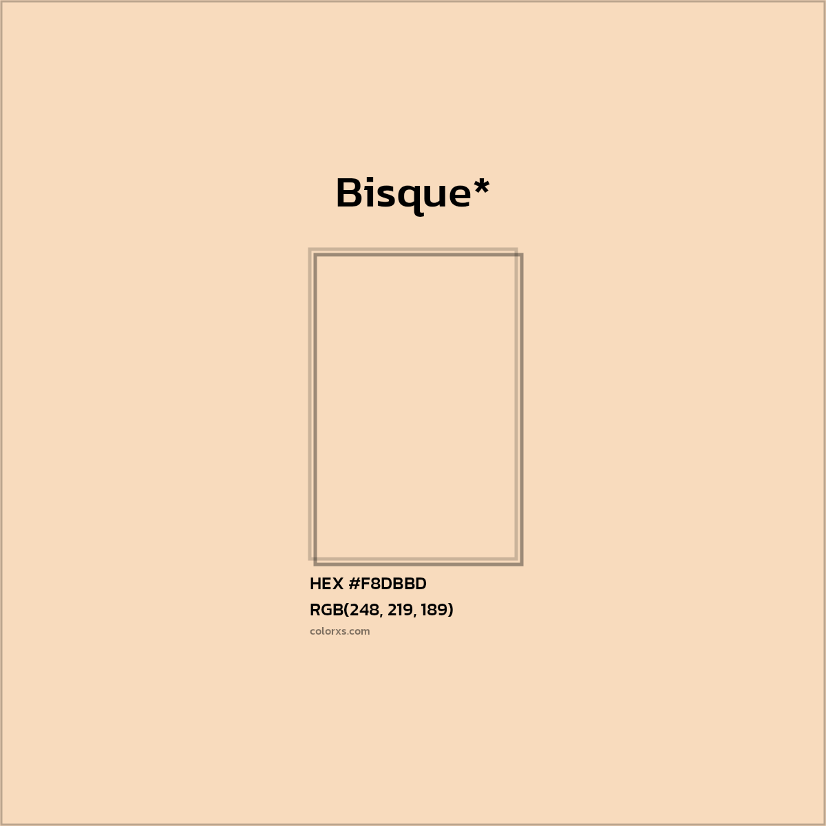 HEX #F8DBBD Color Name, Color Code, Palettes, Similar Paints, Images