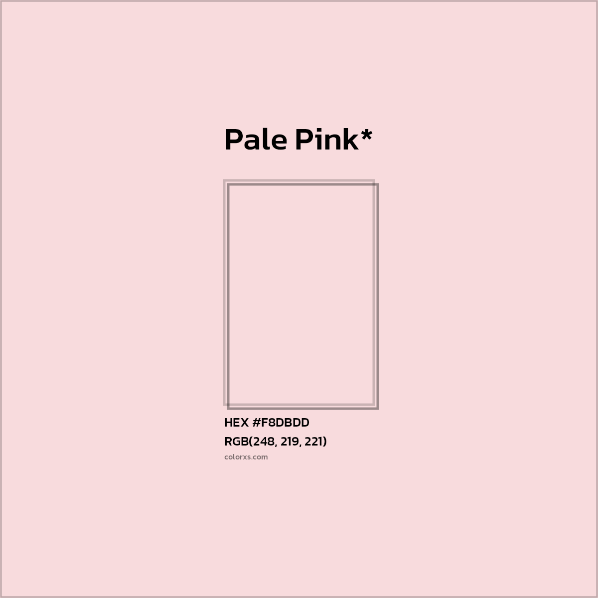 HEX #F8DBDD Color Name, Color Code, Palettes, Similar Paints, Images