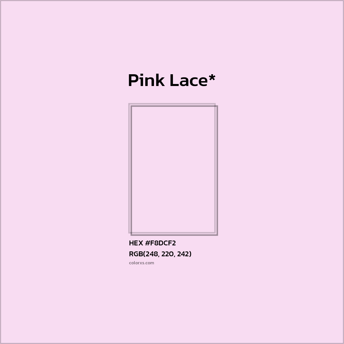 HEX #F8DCF2 Color Name, Color Code, Palettes, Similar Paints, Images