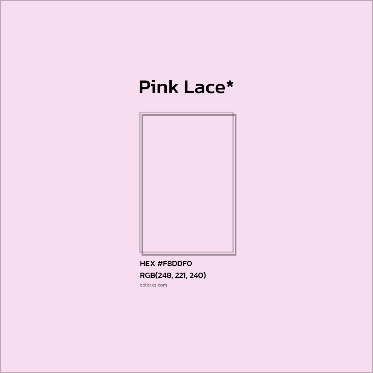 HEX #F8DDF0 Color Name, Color Code, Palettes, Similar Paints, Images