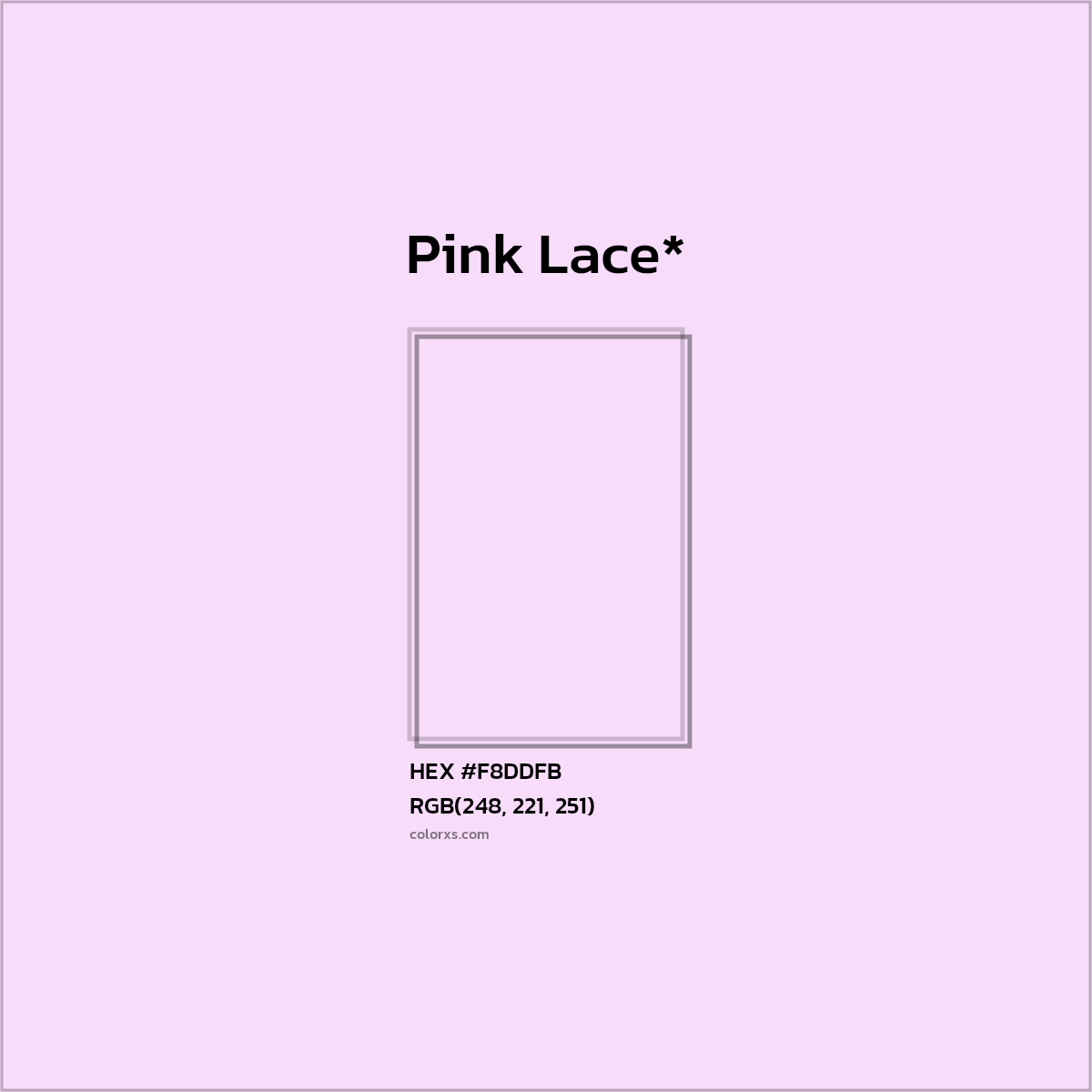 HEX #F8DDFB Color Name, Color Code, Palettes, Similar Paints, Images