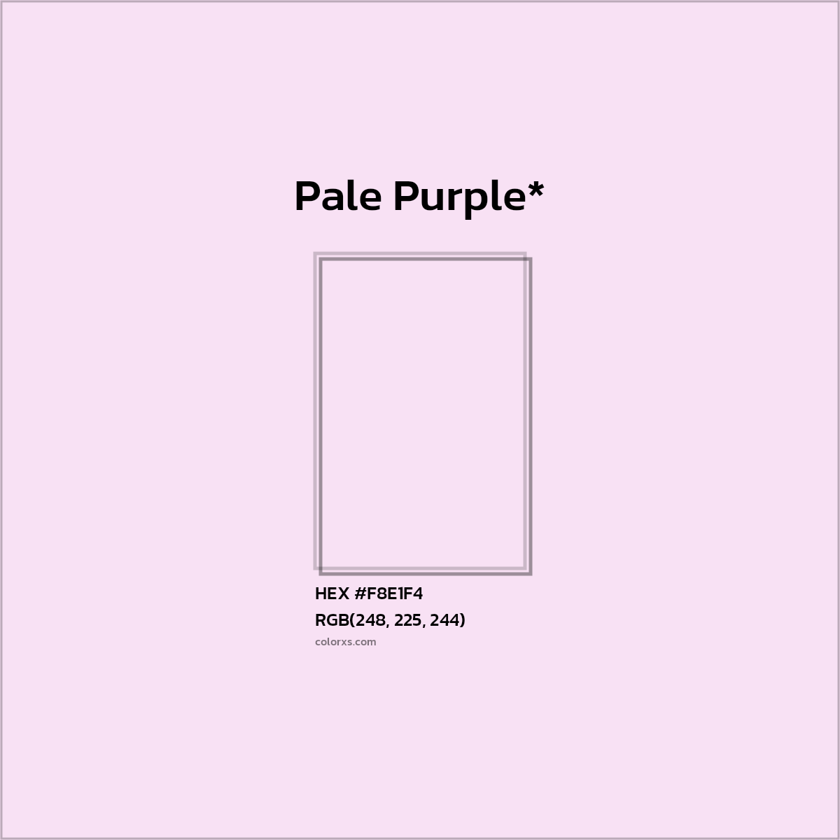 HEX #F8E1F4 Color Name, Color Code, Palettes, Similar Paints, Images