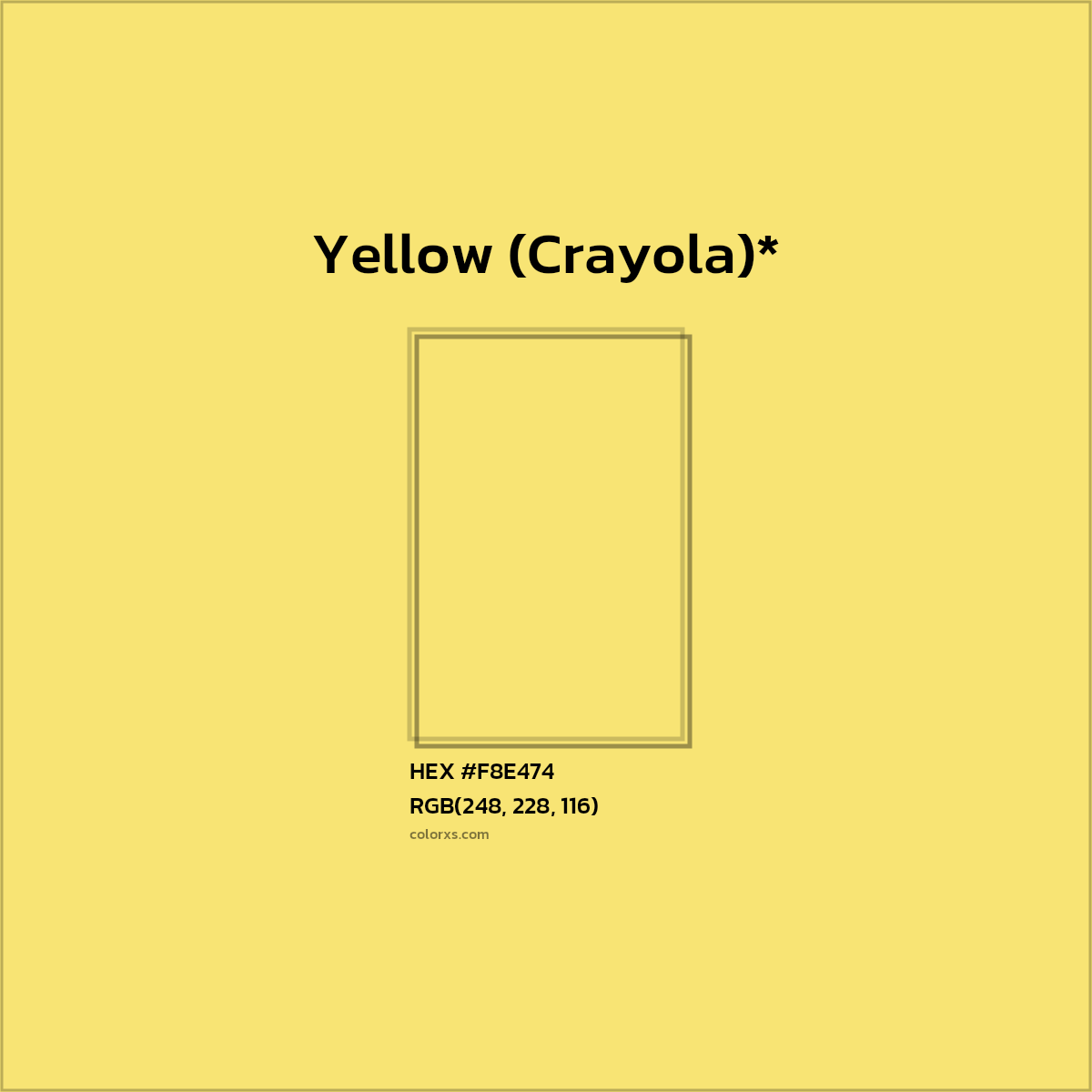 HEX #F8E474 Color Name, Color Code, Palettes, Similar Paints, Images