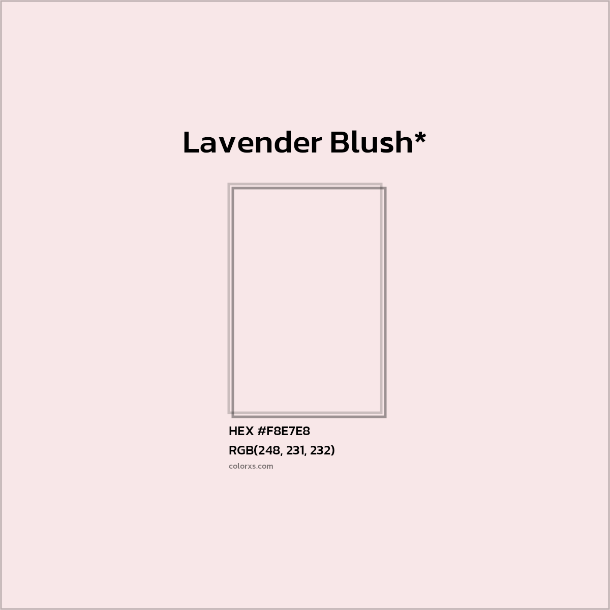 HEX #F8E7E8 Color Name, Color Code, Palettes, Similar Paints, Images