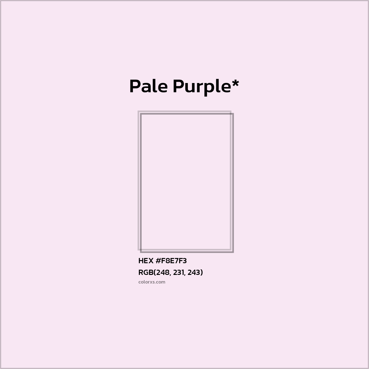 HEX #F8E7F3 Color Name, Color Code, Palettes, Similar Paints, Images