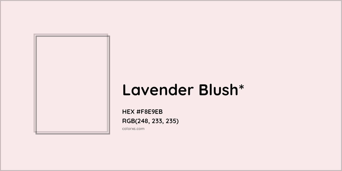 HEX #F8E9EB Color Name, Color Code, Palettes, Similar Paints, Images