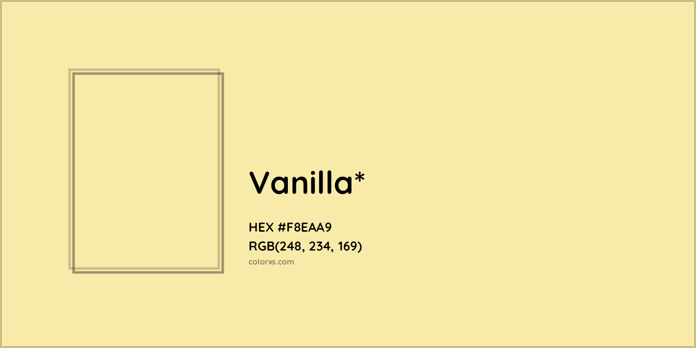 HEX #F8EAA9 Color Name, Color Code, Palettes, Similar Paints, Images
