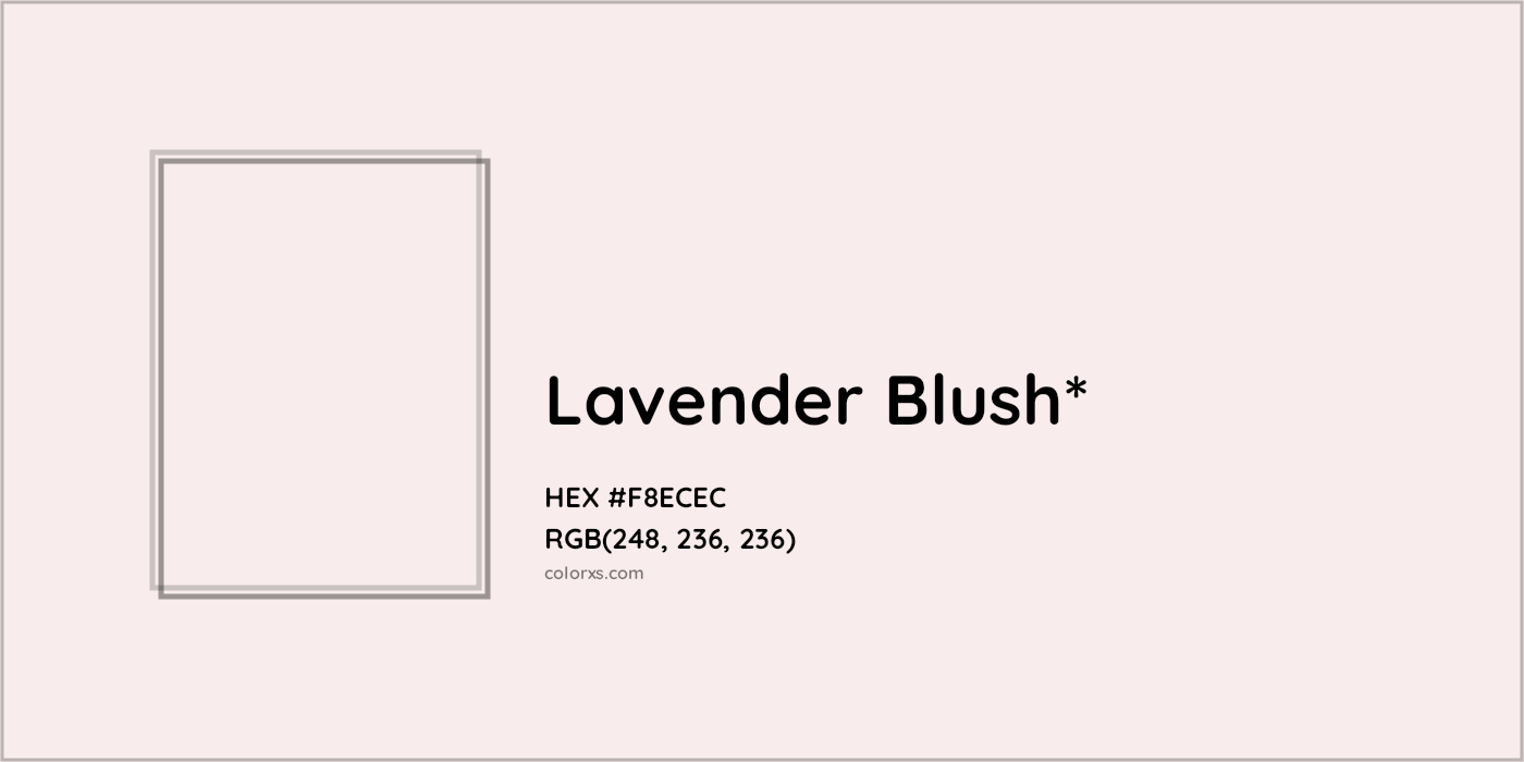 HEX #F8ECEC Color Name, Color Code, Palettes, Similar Paints, Images