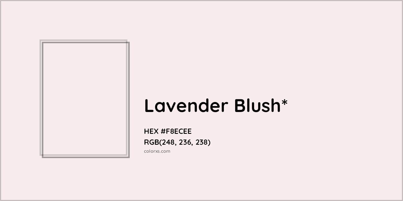 HEX #F8ECEE Color Name, Color Code, Palettes, Similar Paints, Images