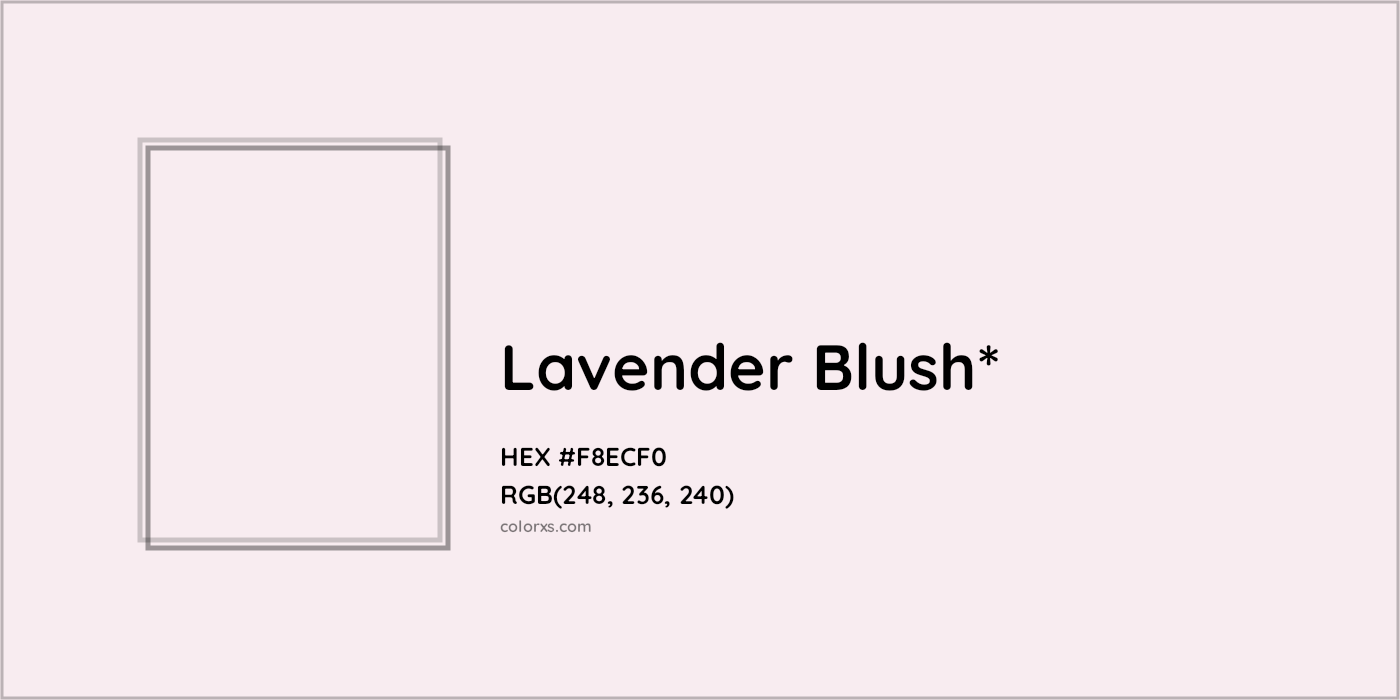 HEX #F8ECF0 Color Name, Color Code, Palettes, Similar Paints, Images