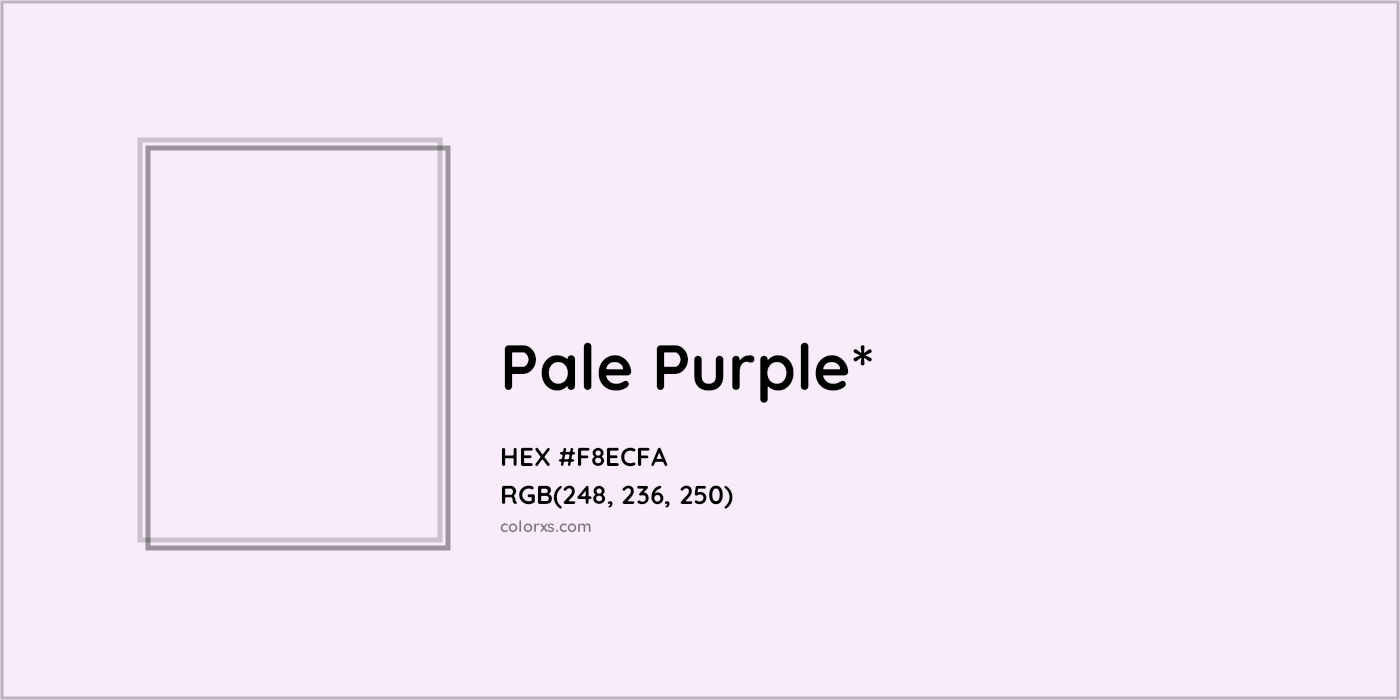 HEX #F8ECFA Color Name, Color Code, Palettes, Similar Paints, Images