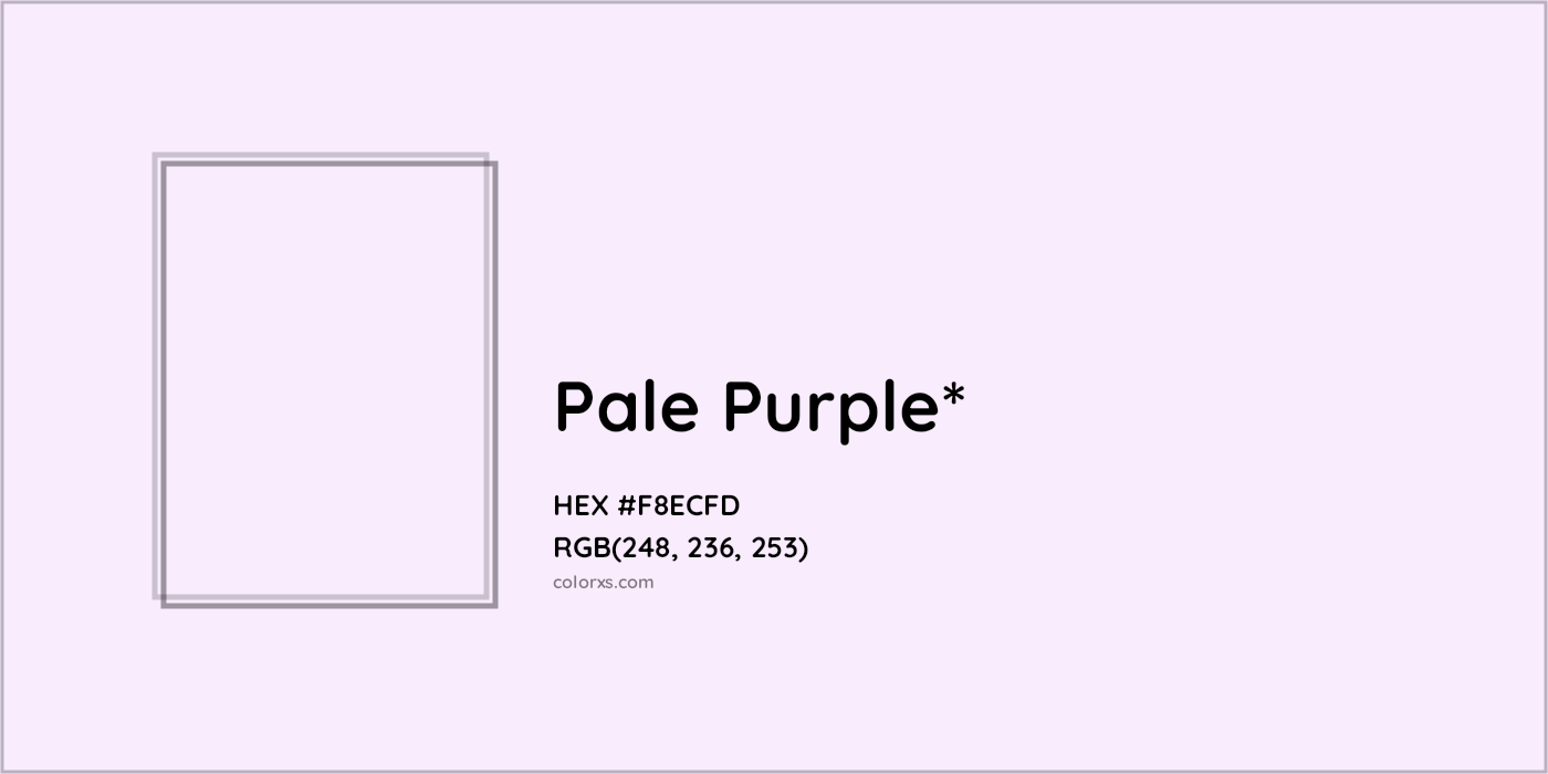 HEX #F8ECFD Color Name, Color Code, Palettes, Similar Paints, Images