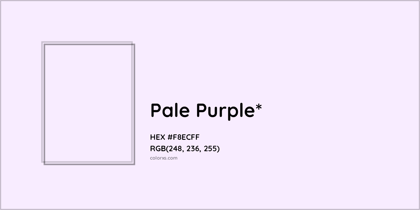 HEX #F8ECFF Color Name, Color Code, Palettes, Similar Paints, Images