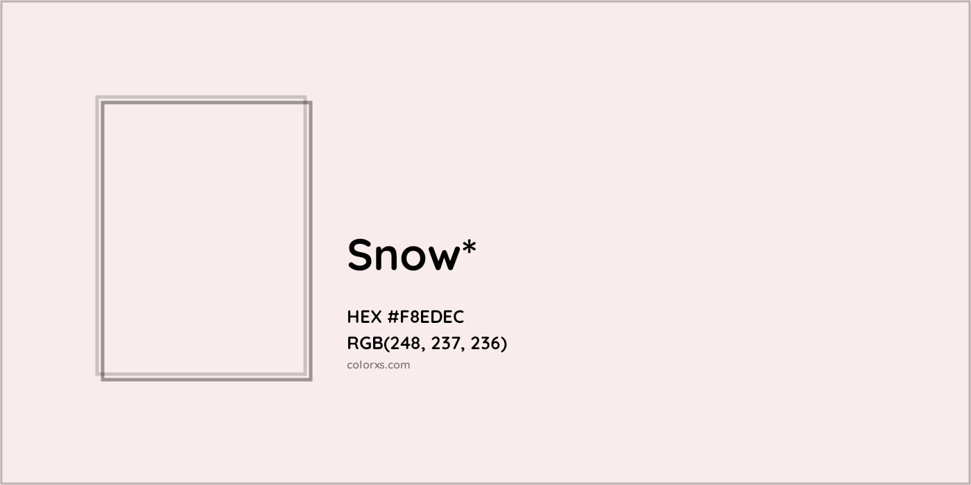 HEX #F8EDEC Color Name, Color Code, Palettes, Similar Paints, Images