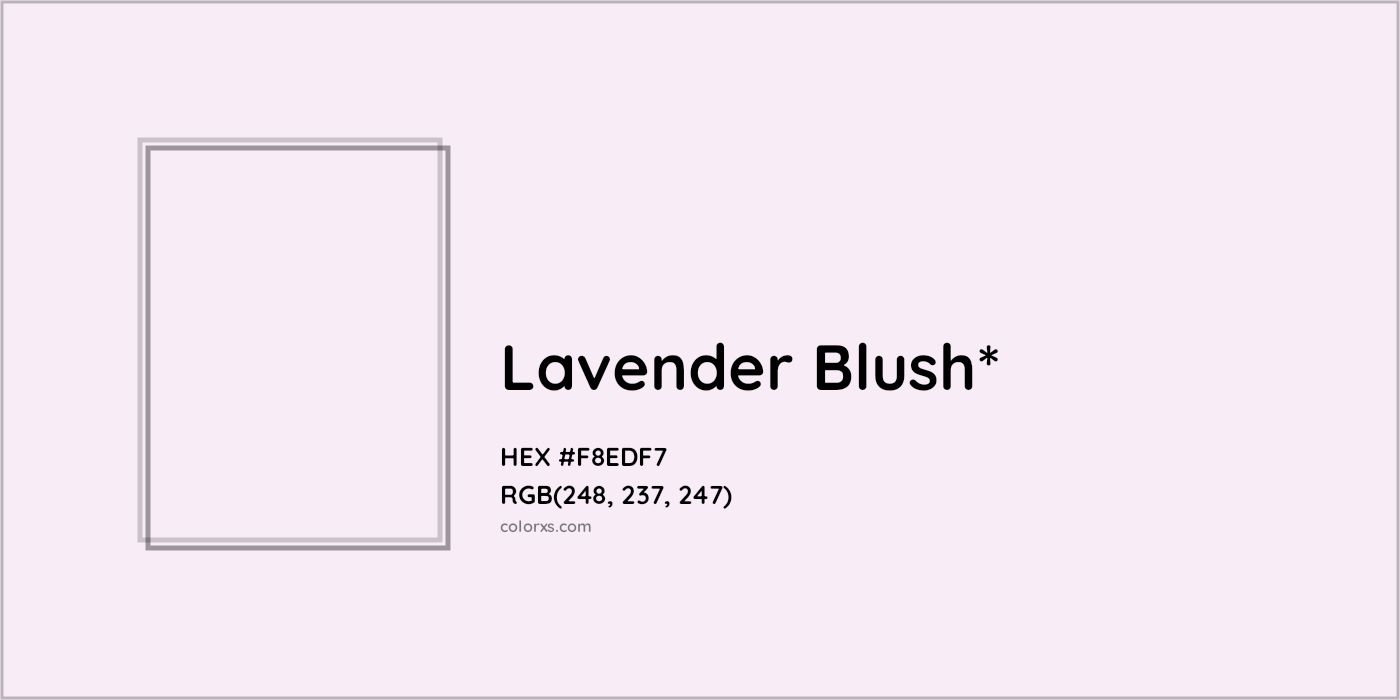 HEX #F8EDF7 Color Name, Color Code, Palettes, Similar Paints, Images
