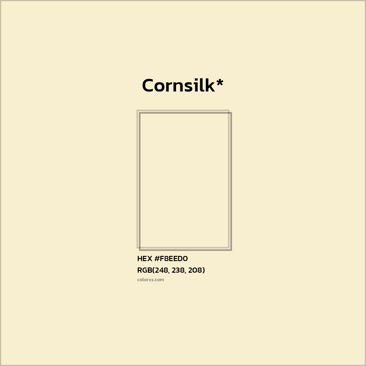 HEX #F8EED0 Color Name, Color Code, Palettes, Similar Paints, Images