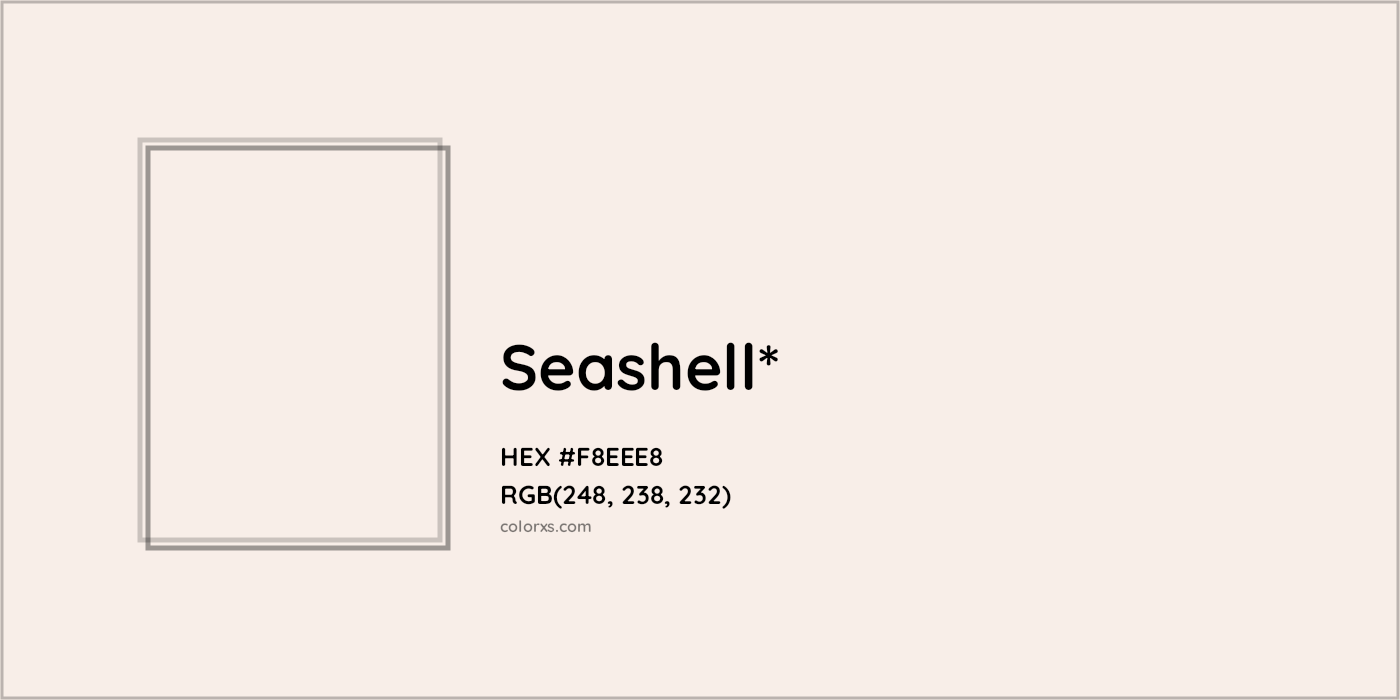 HEX #F8EEE8 Color Name, Color Code, Palettes, Similar Paints, Images
