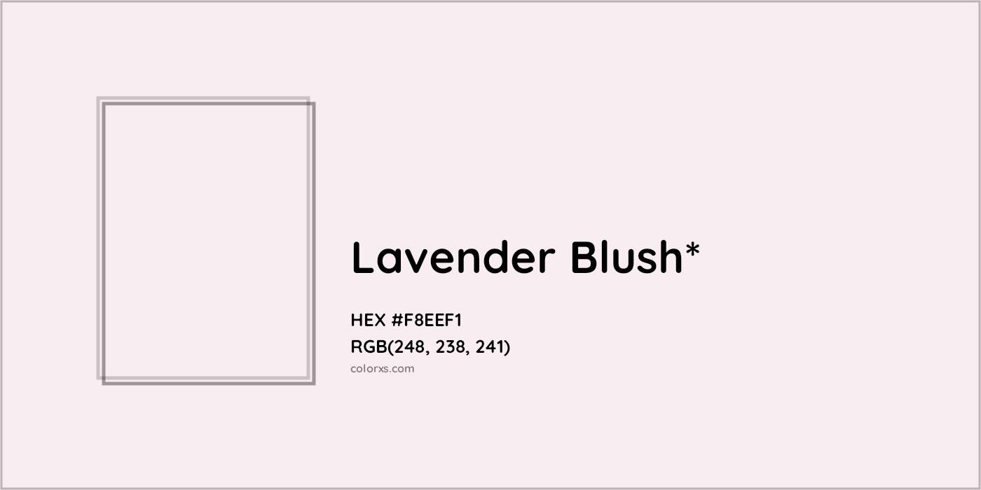 HEX #F8EEF1 Color Name, Color Code, Palettes, Similar Paints, Images