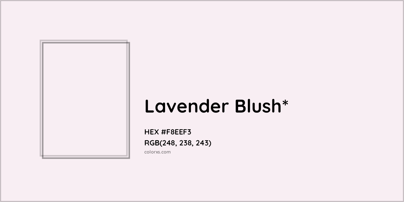 HEX #F8EEF3 Color Name, Color Code, Palettes, Similar Paints, Images
