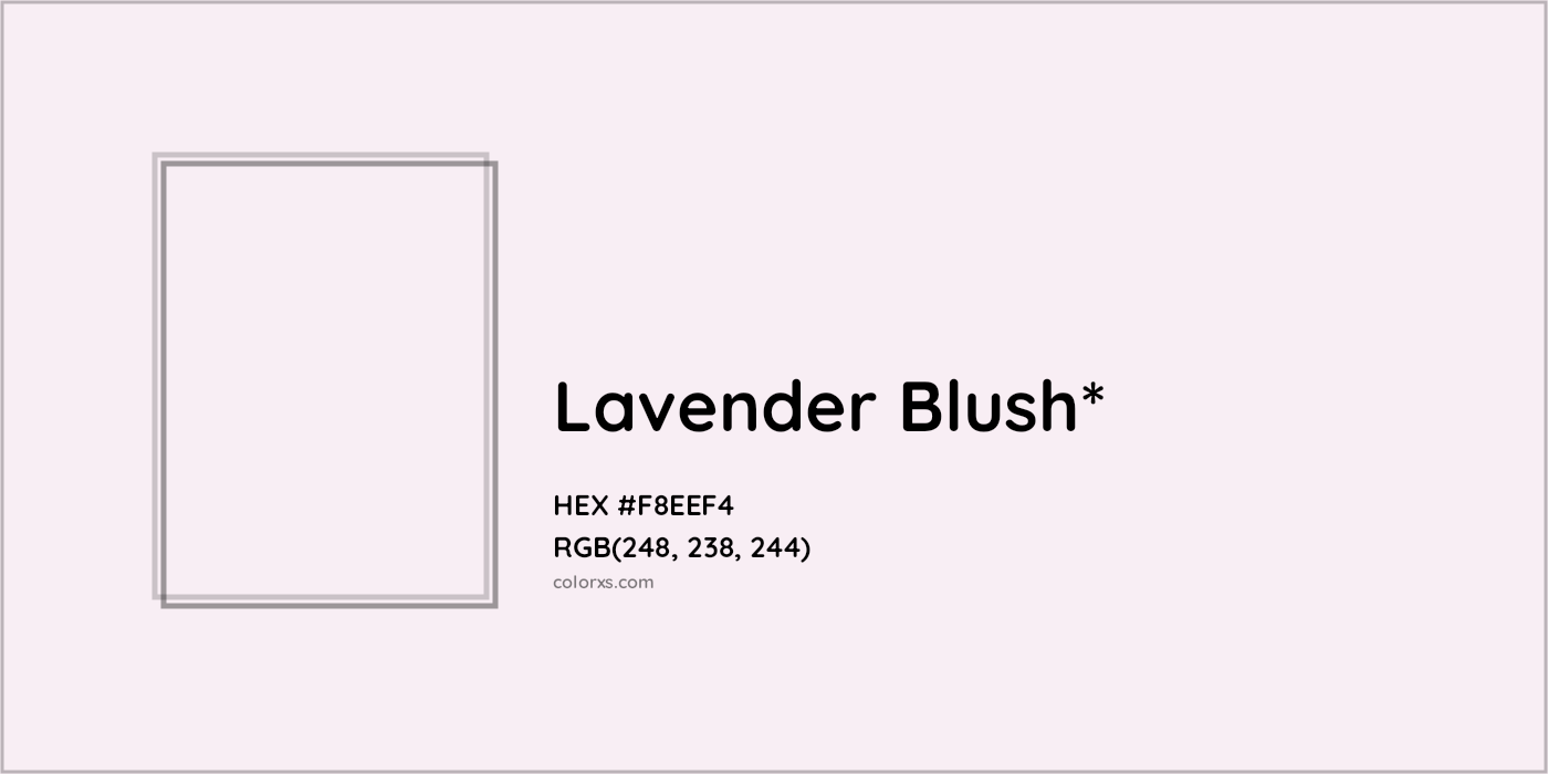 HEX #F8EEF4 Color Name, Color Code, Palettes, Similar Paints, Images