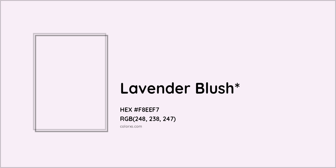 HEX #F8EEF7 Color Name, Color Code, Palettes, Similar Paints, Images
