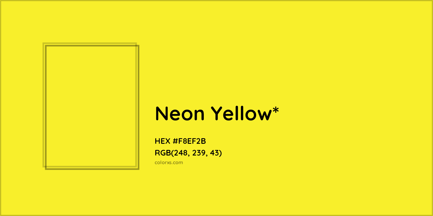 HEX #F8EF2B Color Name, Color Code, Palettes, Similar Paints, Images