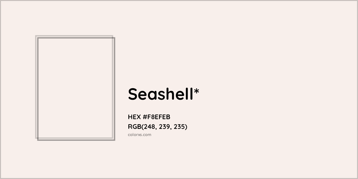 HEX #F8EFEB Color Name, Color Code, Palettes, Similar Paints, Images