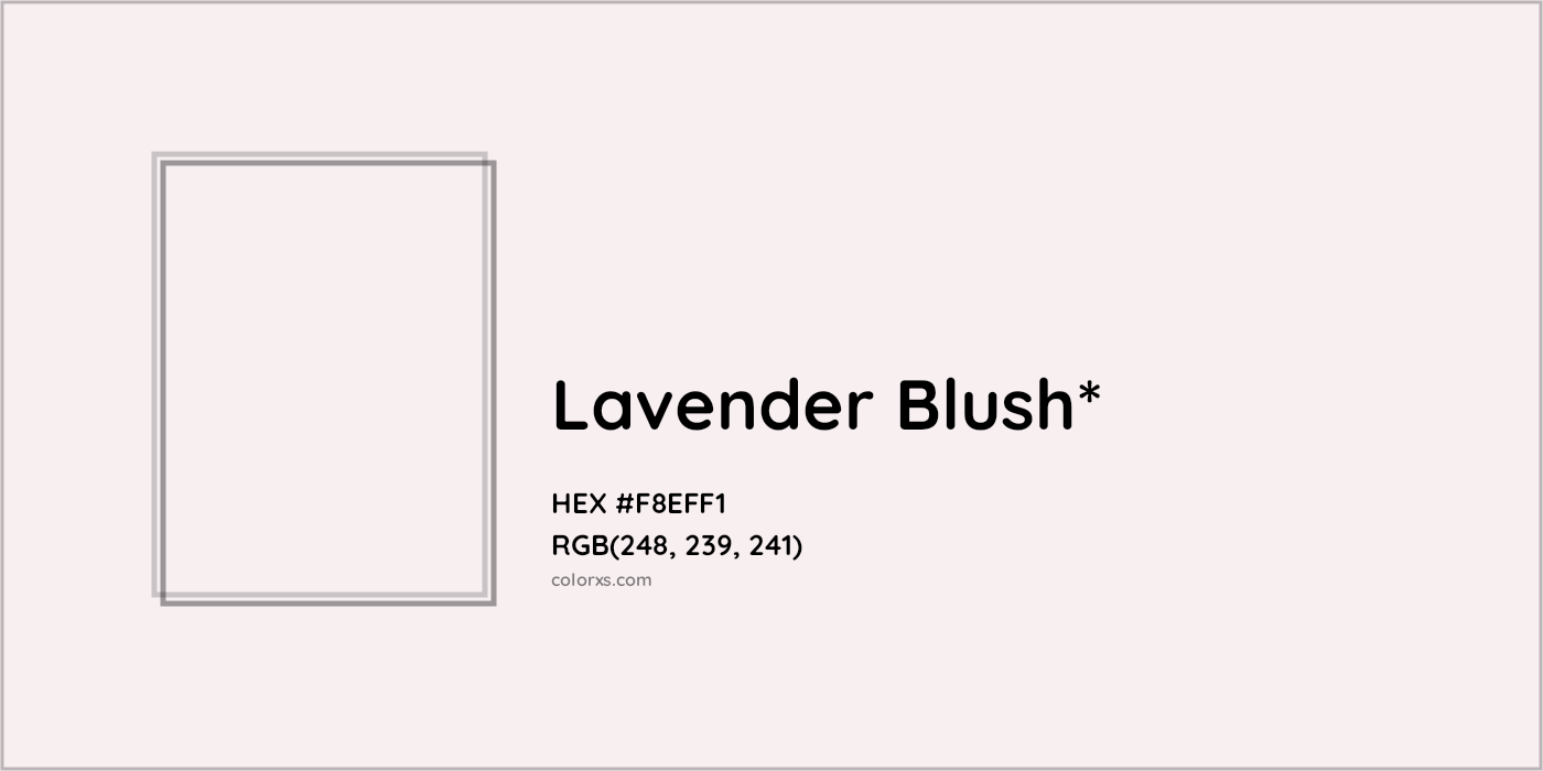 HEX #F8EFF1 Color Name, Color Code, Palettes, Similar Paints, Images