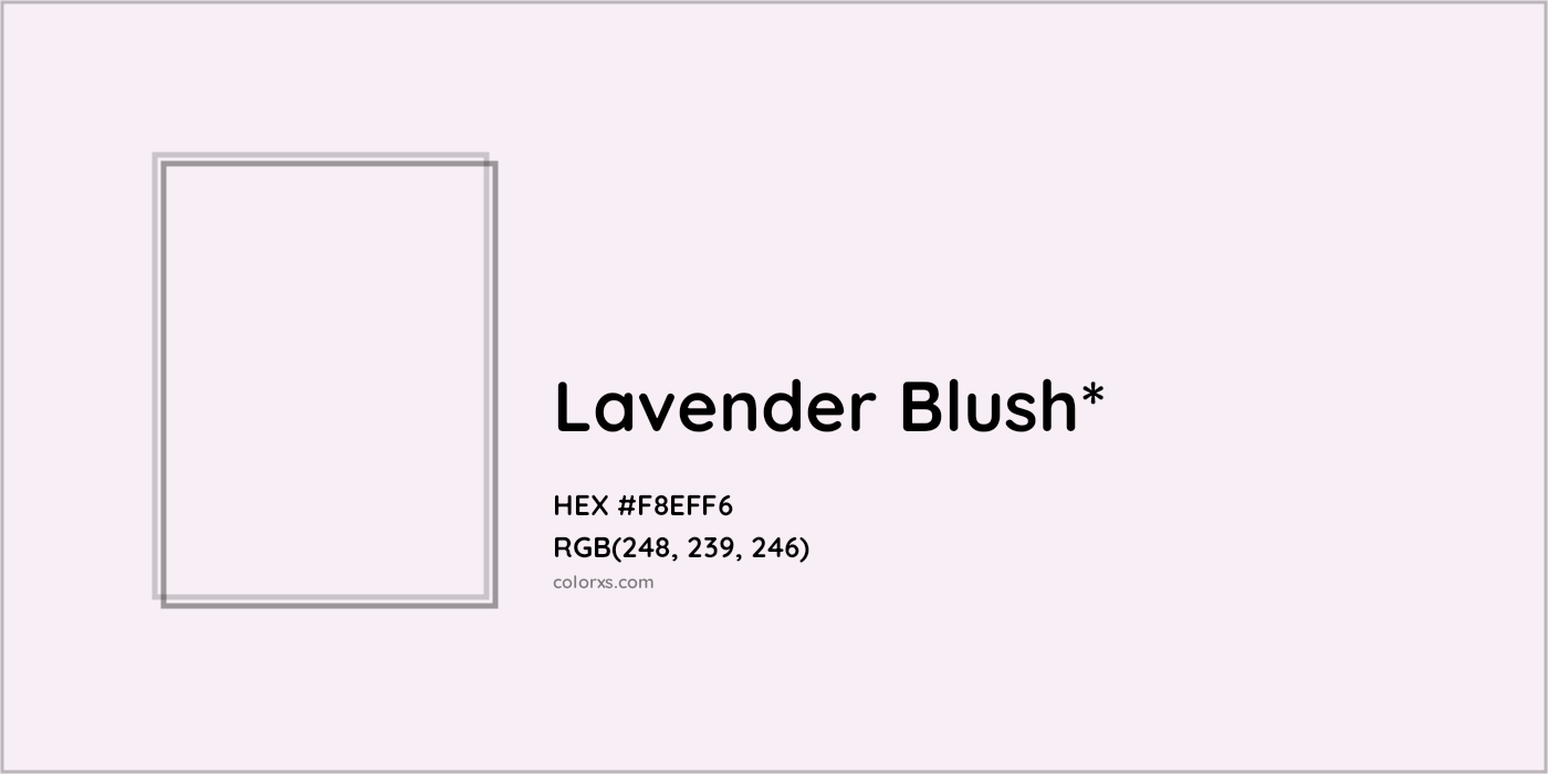 HEX #F8EFF6 Color Name, Color Code, Palettes, Similar Paints, Images