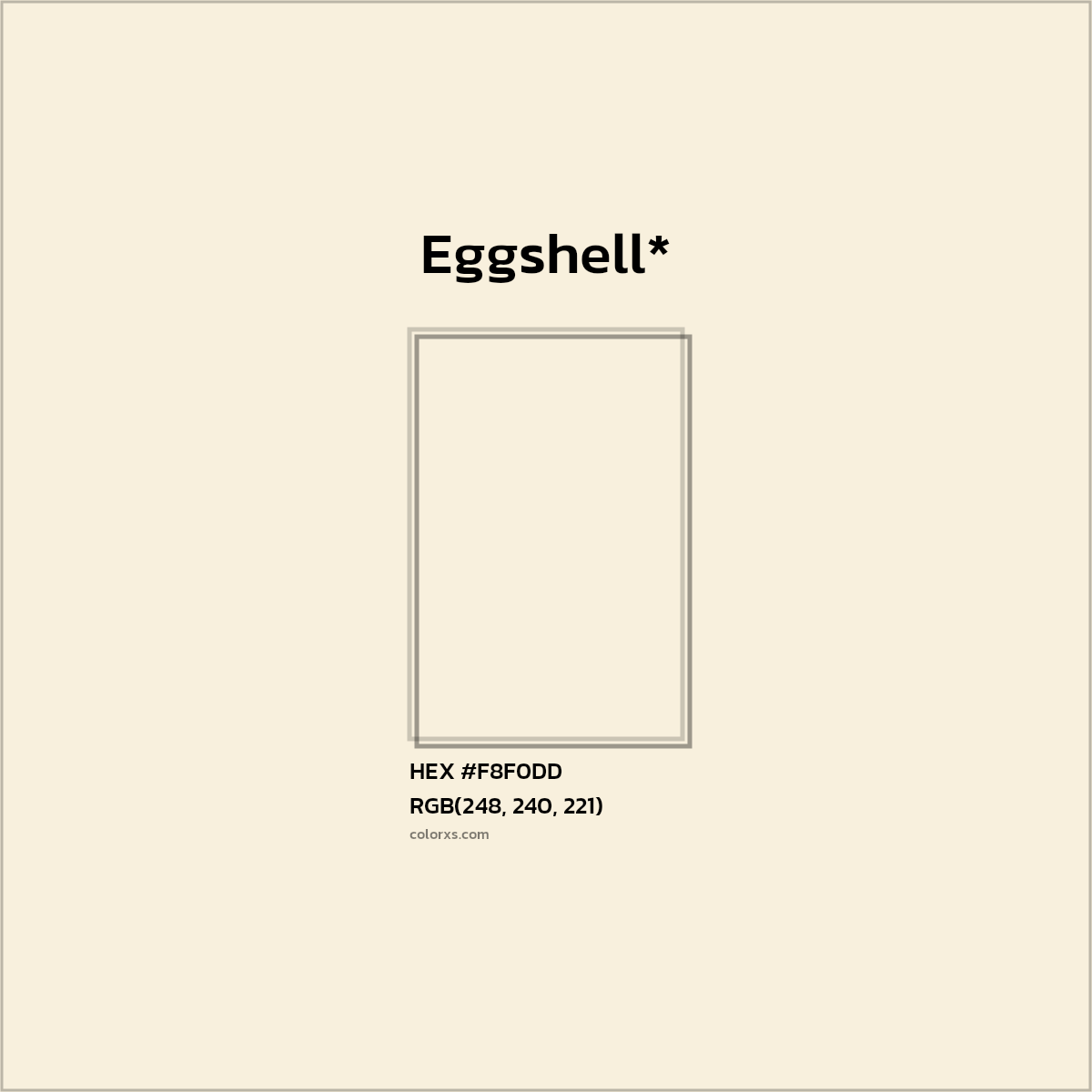 HEX #F8F0DD Color Name, Color Code, Palettes, Similar Paints, Images