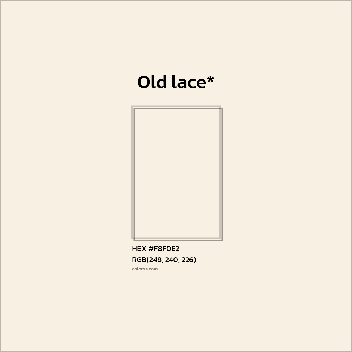 HEX #F8F0E2 Color Name, Color Code, Palettes, Similar Paints, Images