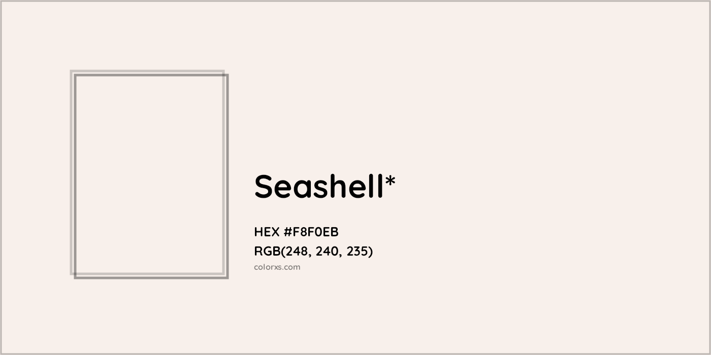 HEX #F8F0EB Color Name, Color Code, Palettes, Similar Paints, Images