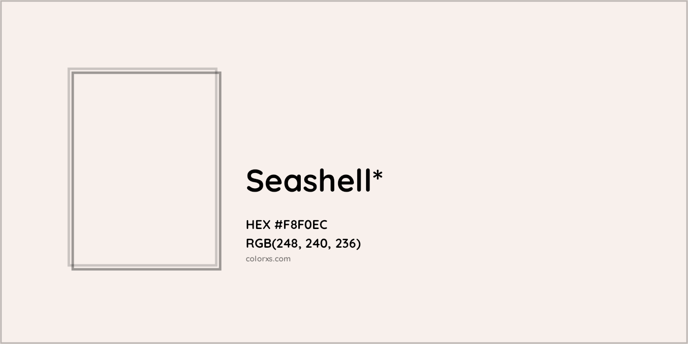 HEX #F8F0EC Color Name, Color Code, Palettes, Similar Paints, Images