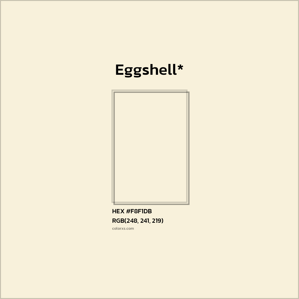 HEX #F8F1DB Color Name, Color Code, Palettes, Similar Paints, Images