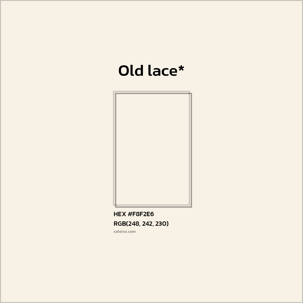 HEX #F8F2E6 Color Name, Color Code, Palettes, Similar Paints, Images