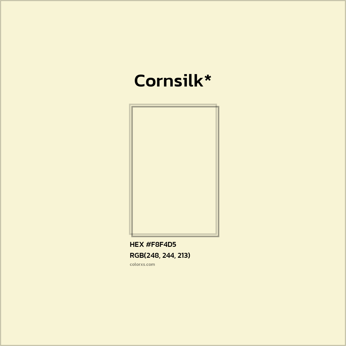 HEX #F8F4D5 Color Name, Color Code, Palettes, Similar Paints, Images