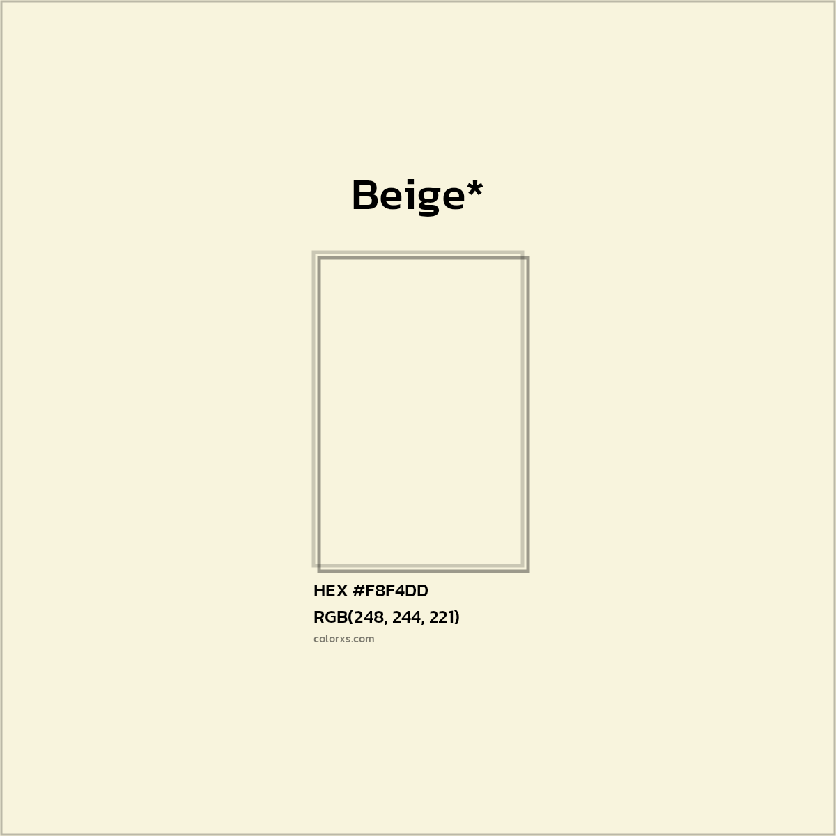 HEX #F8F4DD Color Name, Color Code, Palettes, Similar Paints, Images