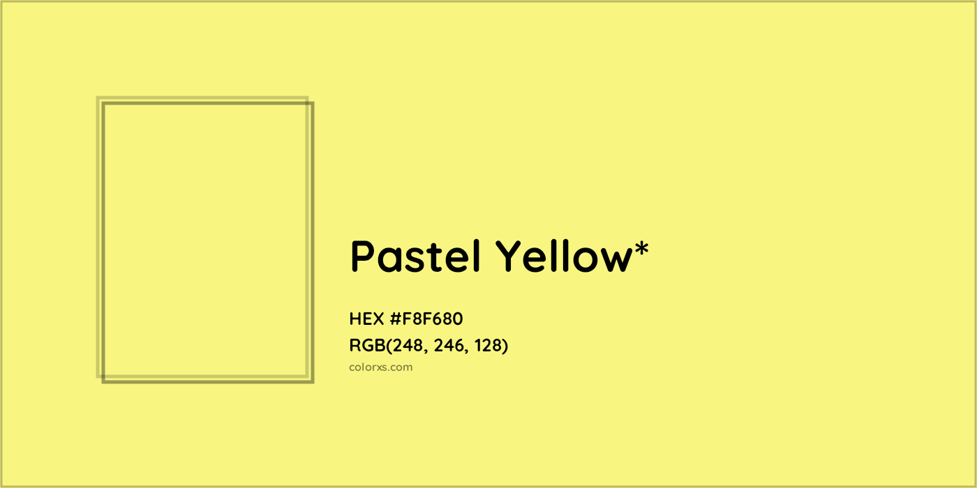 HEX #F8F680 Color Name, Color Code, Palettes, Similar Paints, Images