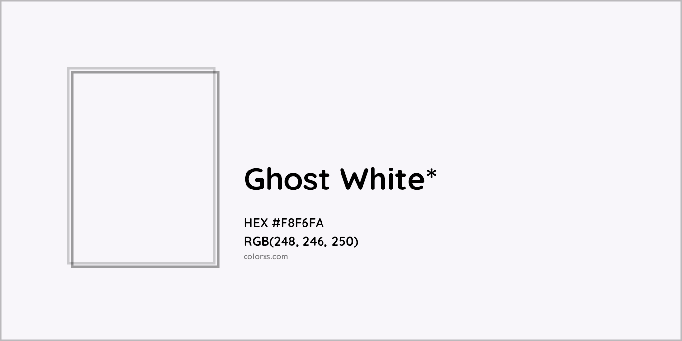 HEX #F8F6FA Color Name, Color Code, Palettes, Similar Paints, Images