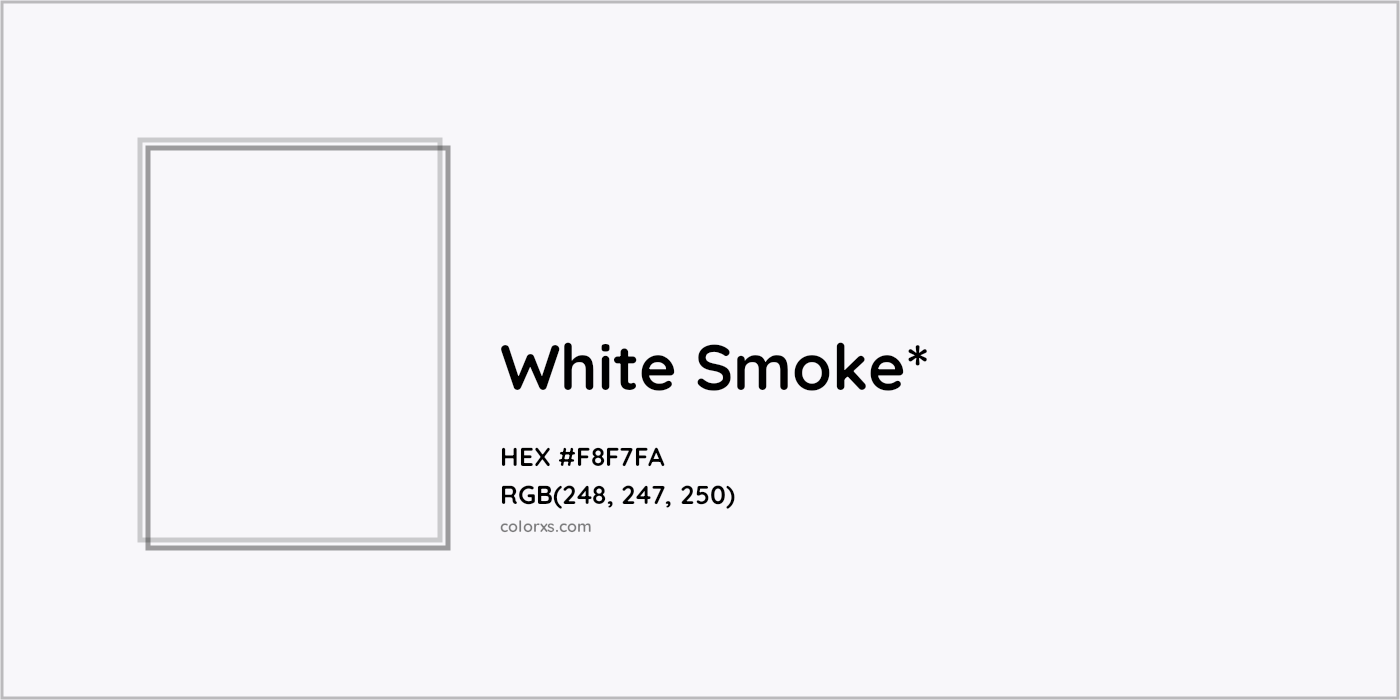 HEX #F8F7FA Color Name, Color Code, Palettes, Similar Paints, Images