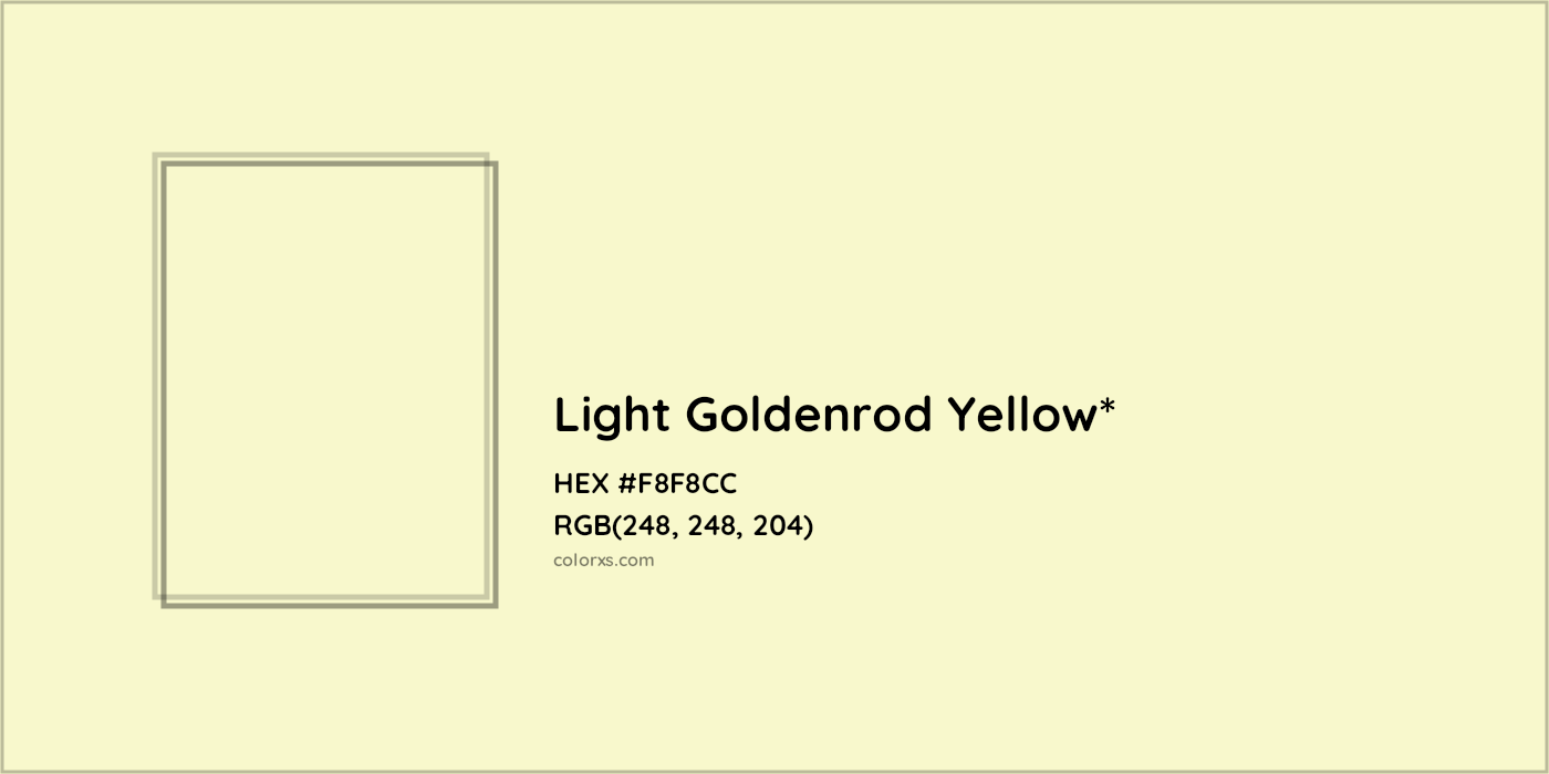 HEX #F8F8CC Color Name, Color Code, Palettes, Similar Paints, Images