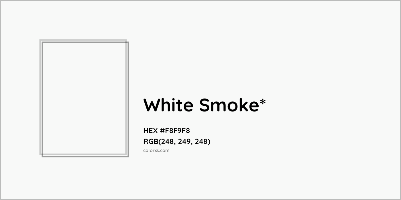 HEX #F8F9F8 Color Name, Color Code, Palettes, Similar Paints, Images