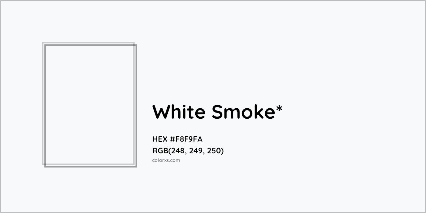 HEX #F8F9FA Color Name, Color Code, Palettes, Similar Paints, Images