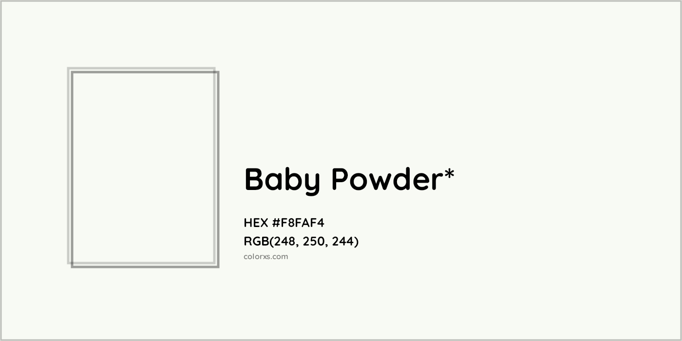 HEX #F8FAF4 Color Name, Color Code, Palettes, Similar Paints, Images