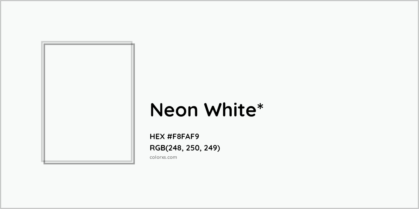 HEX #F8FAF9 Color Name, Color Code, Palettes, Similar Paints, Images